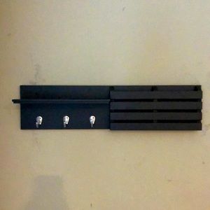 Mail holder wall mounted coat rack